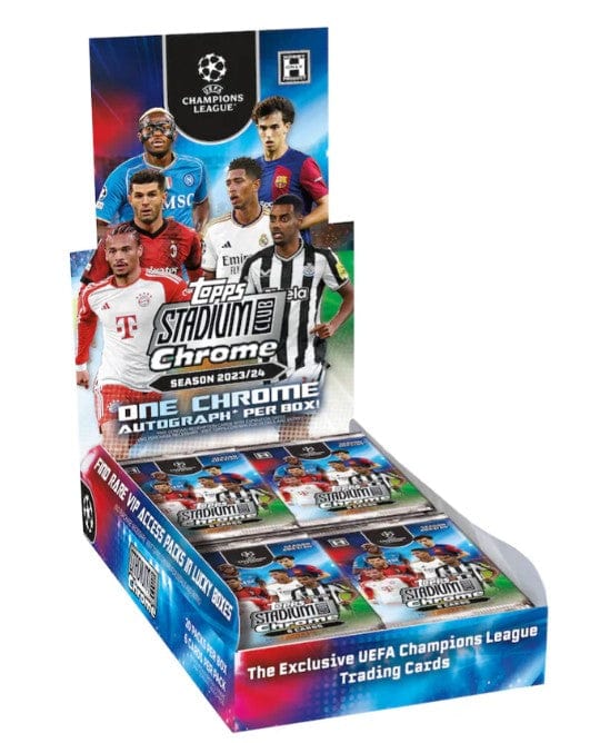 2023-24 Topps UEFA Stadium Club Chrome Soccer Hobby Box (20 Packs, 6 C The Coffee Breakers 2023-24 Topps UEFA Stadium Club Chrome Soccer Hobby Box (20 Packs, 6 C The Coffee Breakers