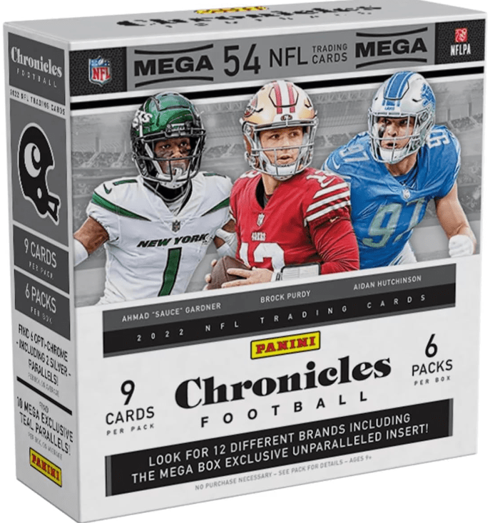 2022 Chronicles Football Mega Box (6 Packs Per Box, 9 Cards Per Pack)
