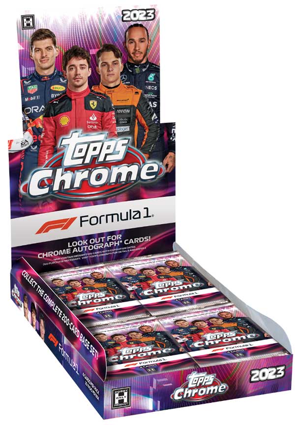 2023 Topps Chrome F1 Hobby Box (20 Packs per Box, 4 Cards per Pack)