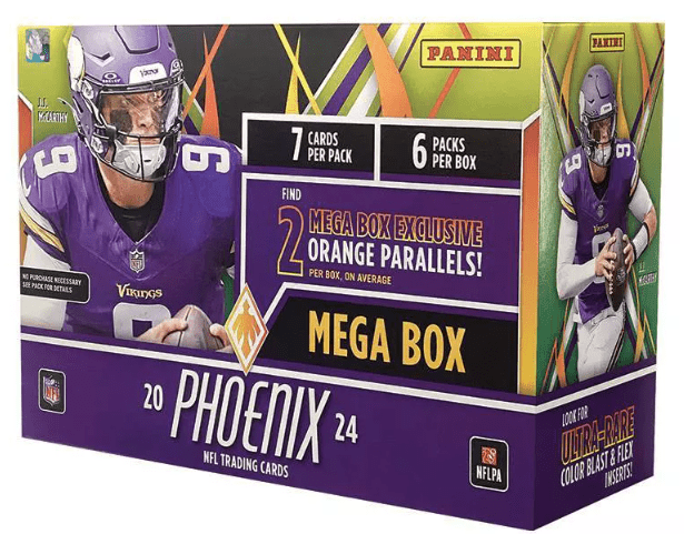 2024 Phoenix Football Mega Box (Orange Parallels) (6 Packs Per Box, 7 Cards Per Pack)
