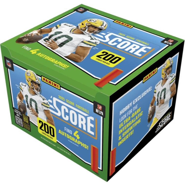 2025 Score Football Hobby Box (10 Packs Per Box, 20 Cards Per Pack)