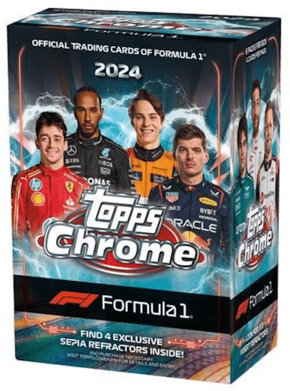 2024 Topps Chrome F1 Blaster Box (6 Packs Per Box, 4 Cards Per Pack)