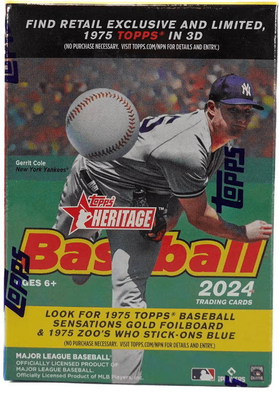 2024 Topps Heritage Blaster Box (8 Packs Per box, 9 Cards Per Pack)