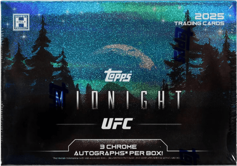 2025 Topps Midnight UFC Hobby Box (1 Pack Per Box, 7 Cards Per Pack)