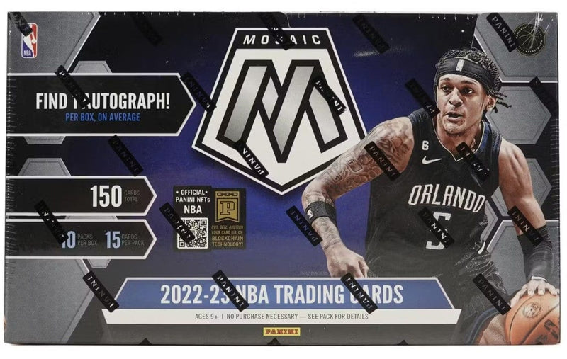 2022-23 Panini Mosaic NBA Hobby Box (10 Packs per Box, 15 Cards per Pack)