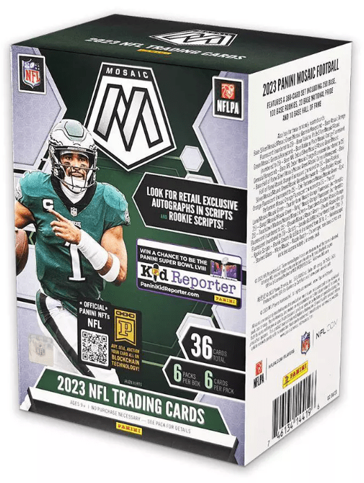 2023 Panini Mosaic Football Blaster (6 Packs Per Box, 6 Cards Per Pack)