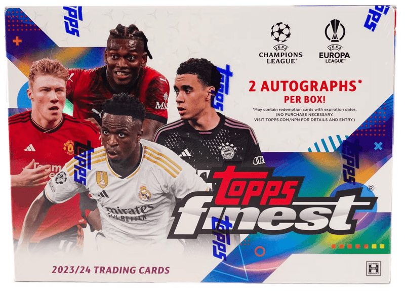 2023-24 Topps Finest UEFA Club Competitions Soccer Hobby Box (6 Packs per Box, 10 Cards per Pack)