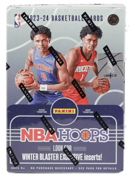 2023-24 Panini Hoops Basketball Blaster Box Holiday Edition (6 Packs Per Box, 15 Cards Per Pack)