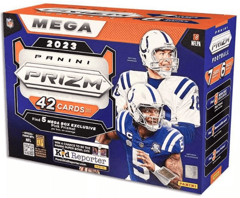 2023 Prizm Football Mega Box (Pink Prizms) (6 Packs Per Box, 7 Cards Per Pack)