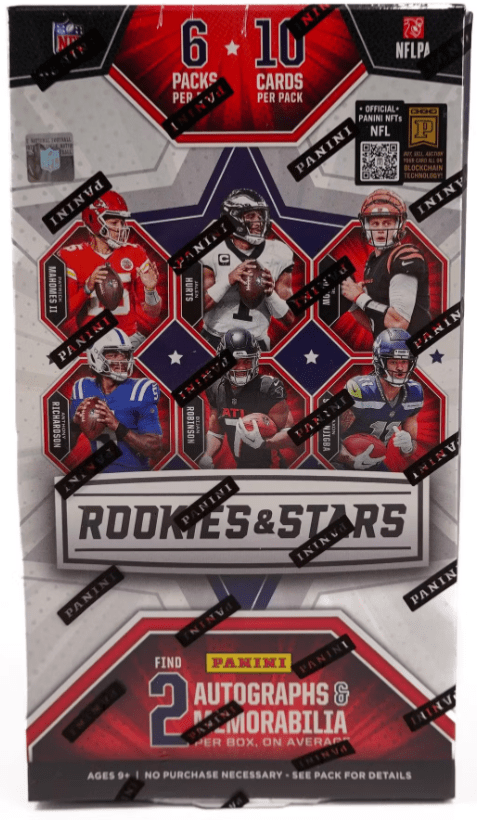2023 Rookies and Stars NFL Hobby Box (6 Packs per Box, 10 Cards per Pack)