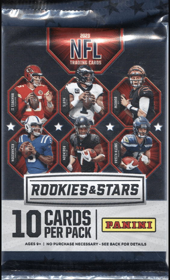 2023 Rookies and Stars NFL Hobby Pack (10 Cards per Pack)