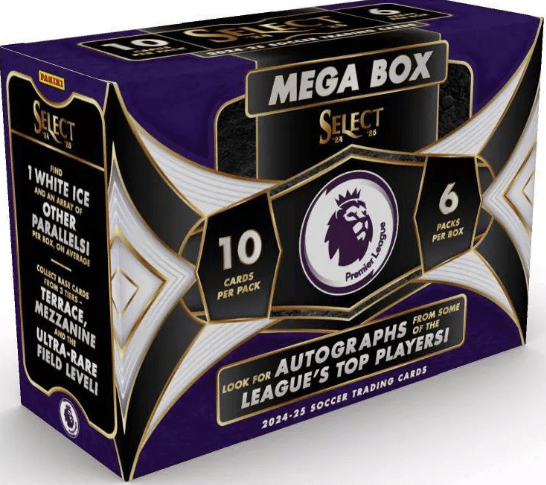 2024-25 Select EPL Soccer Mega Box (6 Packs Per Box, 10 Cards Per Pack)