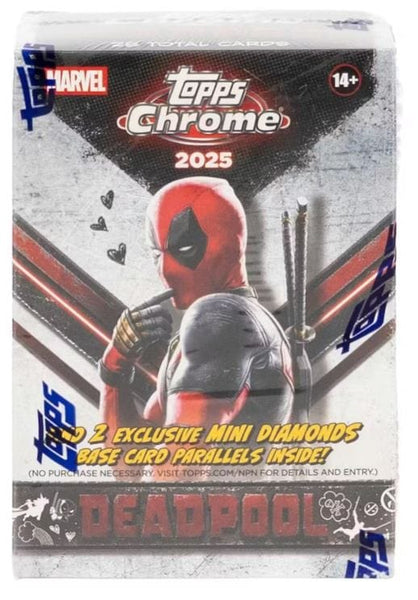 2025 Topps Deadpool Chrome Blaster Box (7 Packs Per Box, 4 Cards
