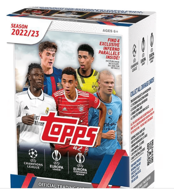 2022-23 Topps UEFA  - Blaster  (7 packs per box, 6 cards per pack)