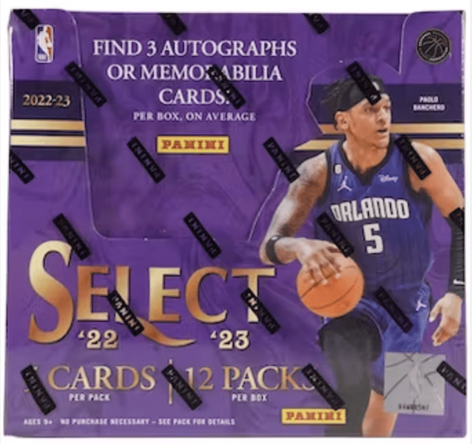 2022-23 Panini Select Basketball Hobby Box (5 Cards Per Pack, 12 Packs Per Box)