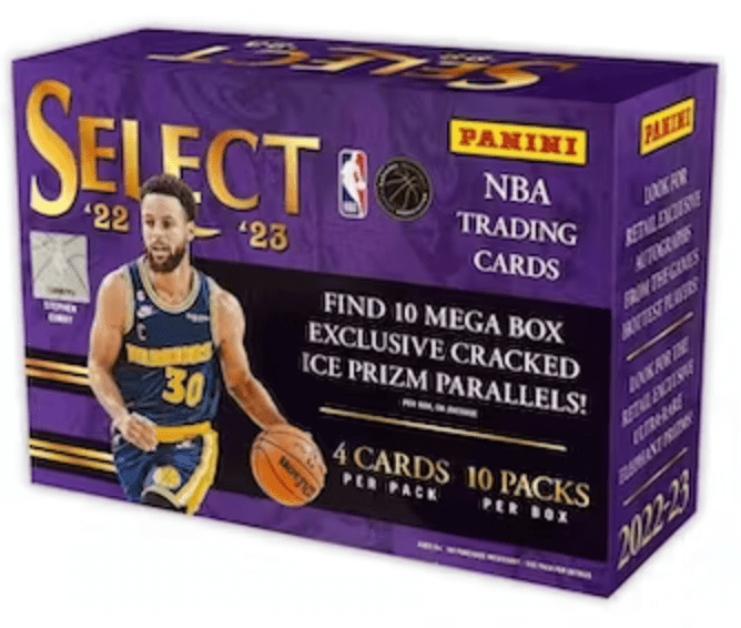 2022-23 Panini Select Basketball Mega Box (Cracked Ice) (4 Cards Per Pack, 10 Packs Per Box)
