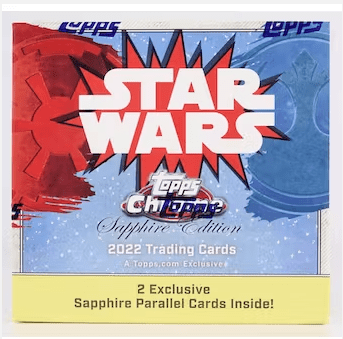 2022 Topps Chrome Star Wars Sapphire Edition (4 Cards Per Pack, 8 Packs Per Box)