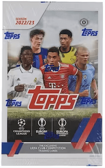 2022/23 Topps UEFA Club Competitions Soccer Hobby Box (24 Packs per Box, 8 Cards per Pack)