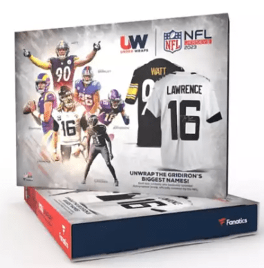 Fanatics Authentic 2023 Under Wraps Single Autographed NFL Jersey Box (1 Autographed Jersey)