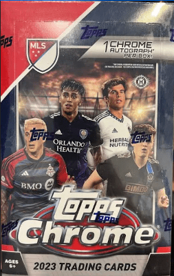 2023 Topps MLS Major League Soccer Chrome Soccer Hobby Box (20 Packs per Box, 4 Cards per Pack)