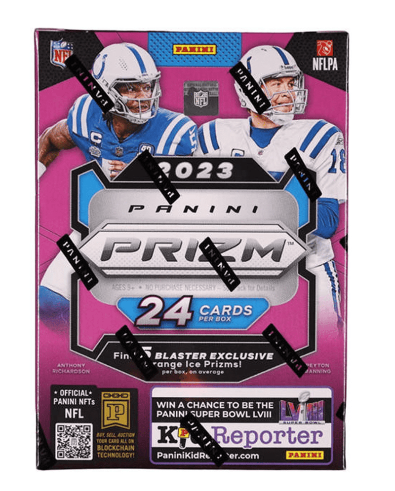 2023 Panini Prizm Football Blaster Box w/ Orange Ice Prizms (6 Packs, 4 Cards Per Pack)