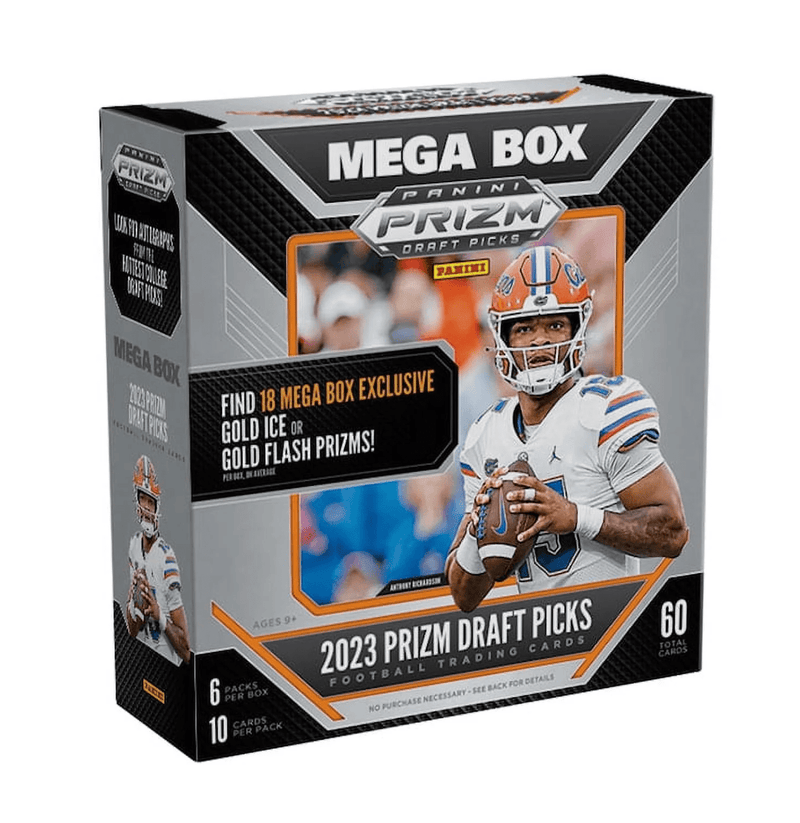 2023 Panini Prizm Football Draft Picks Mega Box (6 Packs, 10 Cards Per Pack)