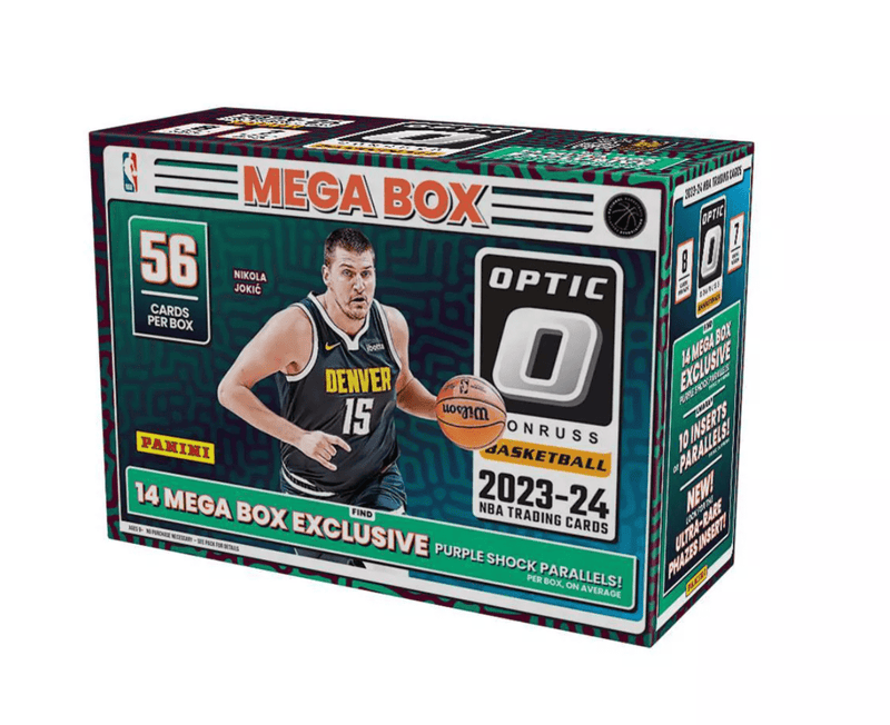 2023-24 Panini Donruss Optic Basketball Purple Shock Parallel Mega Box (8 Packs, 7 Cards Per Pack)