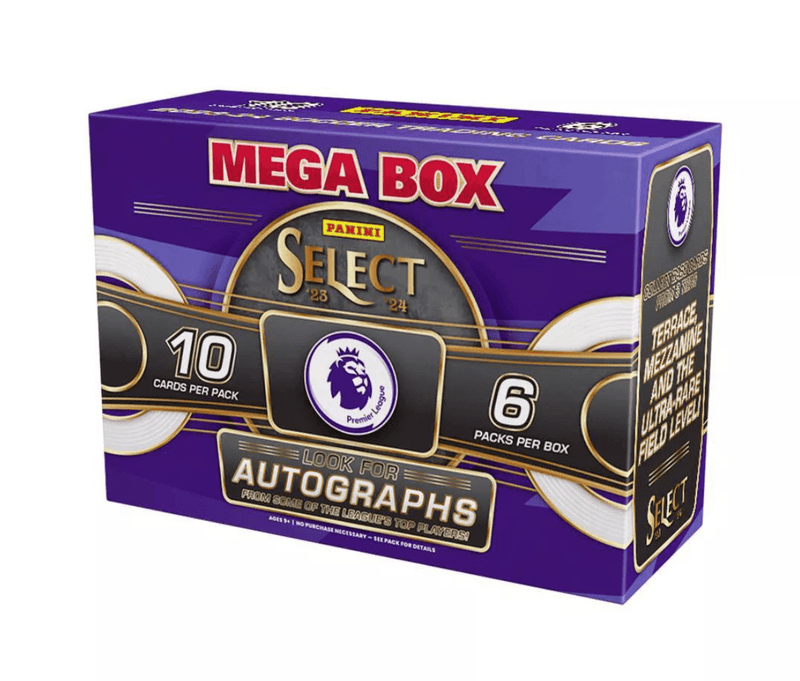 2023-24 Panini Select Premier League Mega Box (6 Packs, 10 Cards Per Pack)