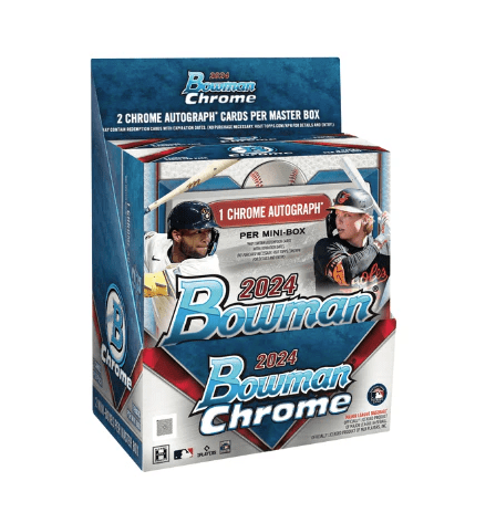 2024 Bowman Chrome Baseball Hobby Box (2 Mini Boxes, 6 Packs Per Mini, 5 Cards Per Pack)