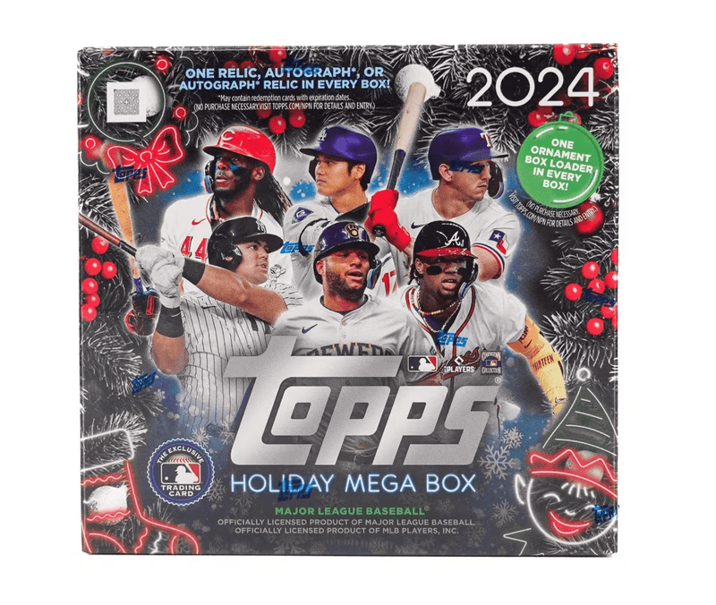 2024 Topps Holiday Baseball Mega Box (10 Packs, 10 Cards Per Pack)