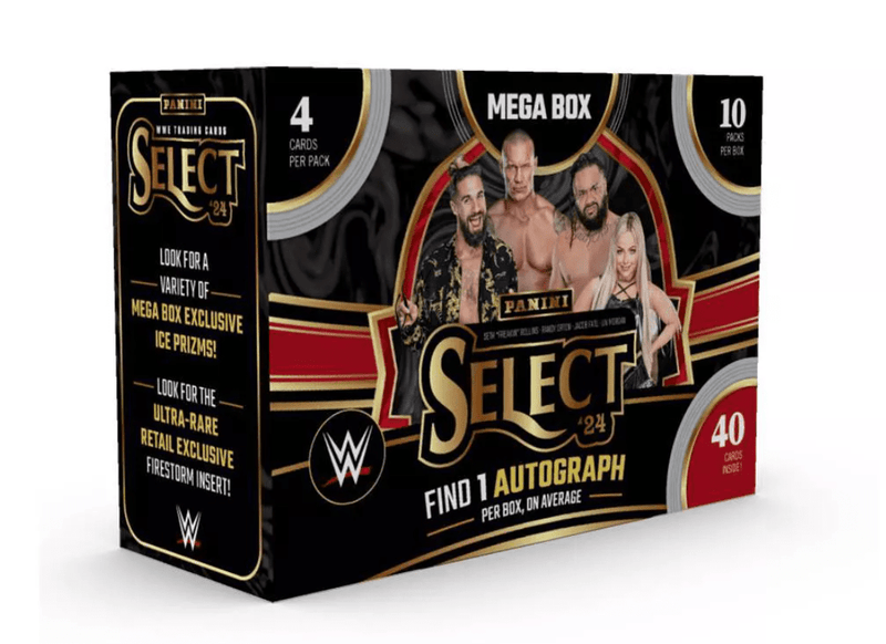 2024 Panini Select WWE Mega Box (10 Packs, 4 Cards Per Pack)