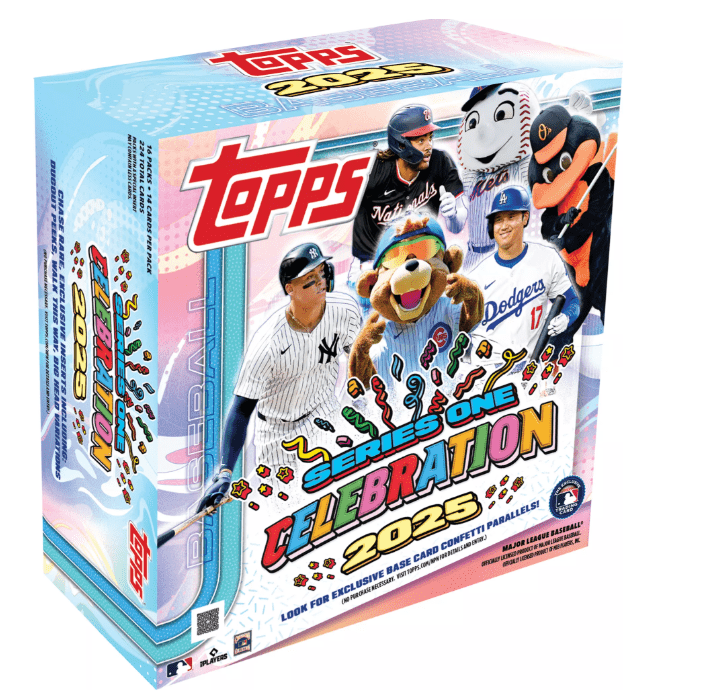 2025 Topps Series 1 Baseball Celebration Mega Box (16 Packs Per Box, 14 Cards Per Pack)