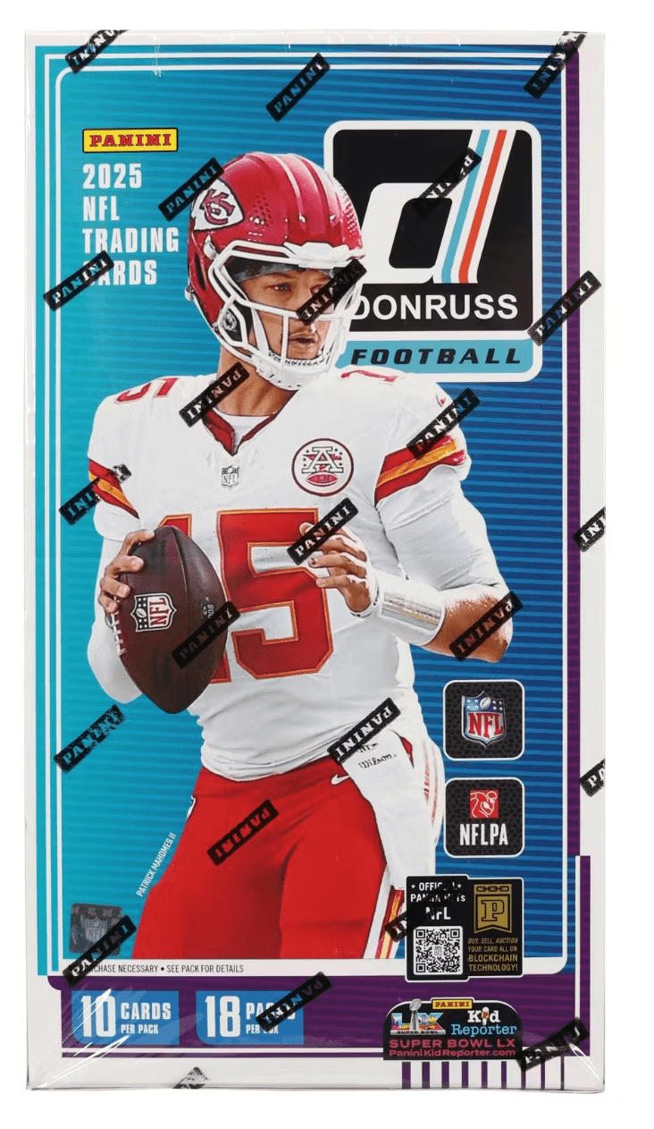 2025 Panini Donruss Football Hobby Box (10 Cards Per Pack, 18 Packs Per Box)
