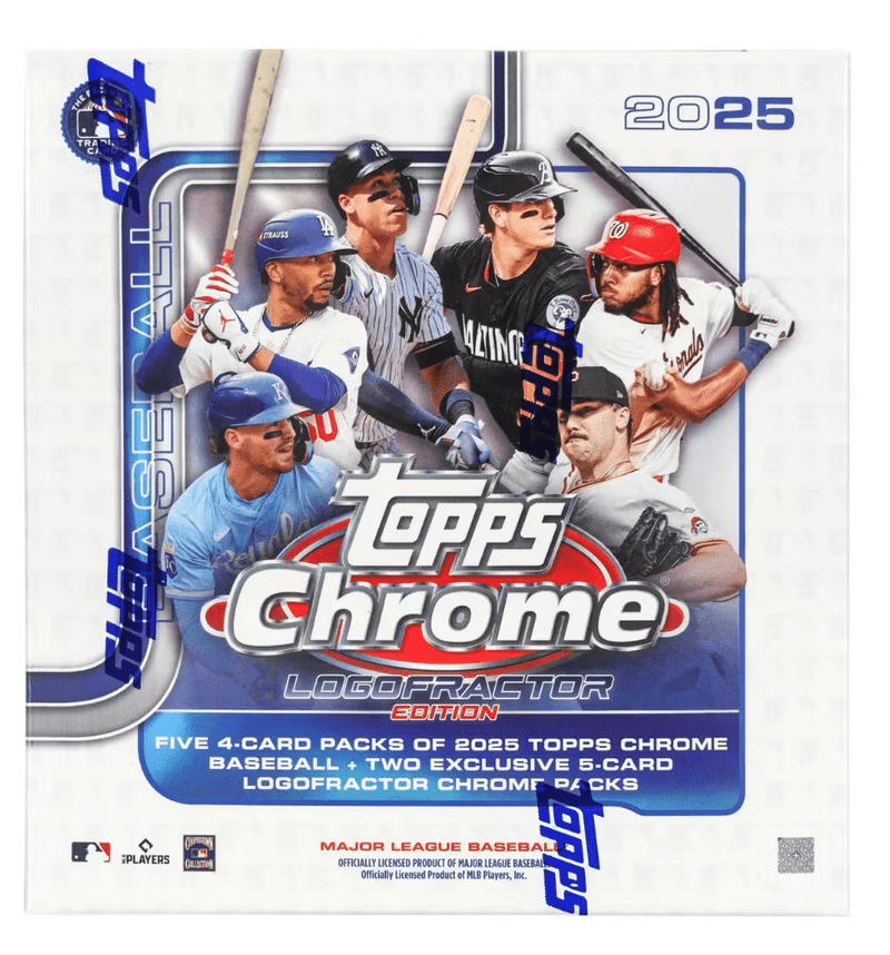 2025 Topps Chrome Baseball Logofractor Mega Edition Box (5 Packs 4 Card Per Packs) ( 2 Packs of 5 Card Logofractor)