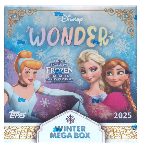 Topps Disney Frozen Wonder Winter Box 2箱 Disney Wonder Winter Mega Box (Topps 2025) (15 Packs Per Box, 6