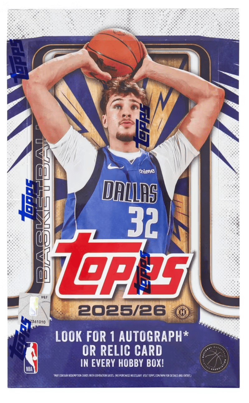 2025/26 Topps Basketball Hobby Box (20 Packs Per Box, 12 Cards Per Pack + 1 Promo Pack)