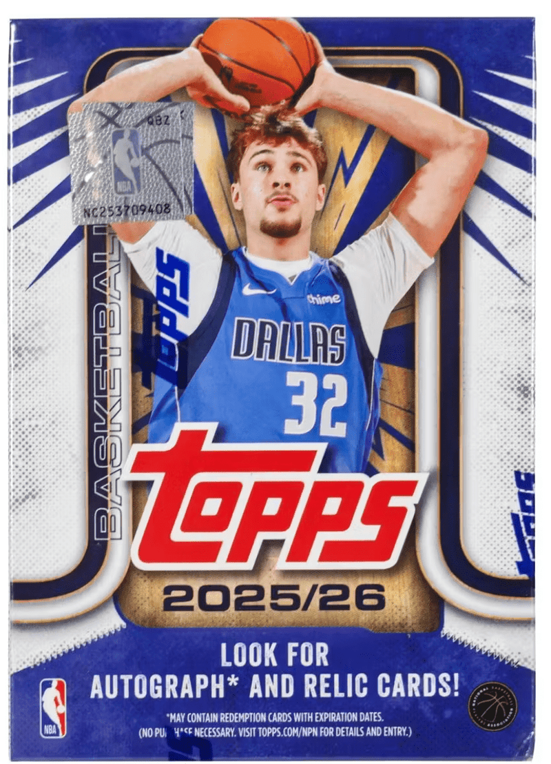 2025/26 Topps Basketball 7-Pack Blaster Box (7 Packs Per Box, 12 Cards Per Pack)