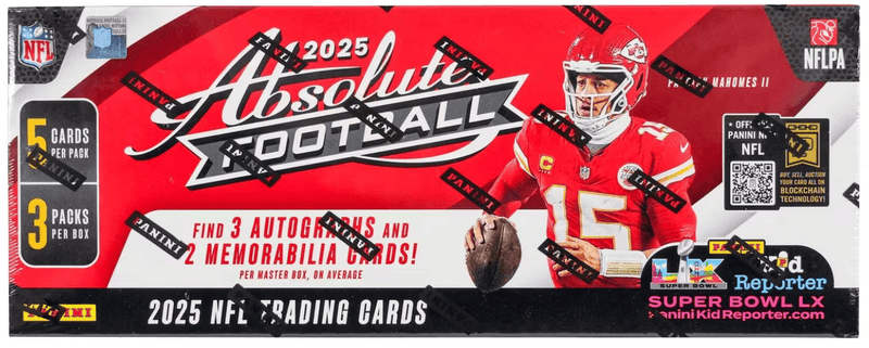 2025 Panini Absolute Football Hobby Box (3 Packs Per Box, 5 Cards Per Pack)