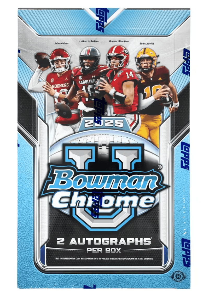 2025 Bowman University Chrome Football Hobby (20 Packs Per Box, 4 Cards Per Pack)
