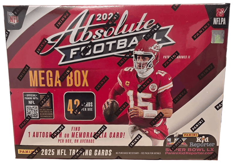 2025 Panini Absolute Football Hobby Mega Box (6 Packs Per Box, 7 Cards Per Pack)