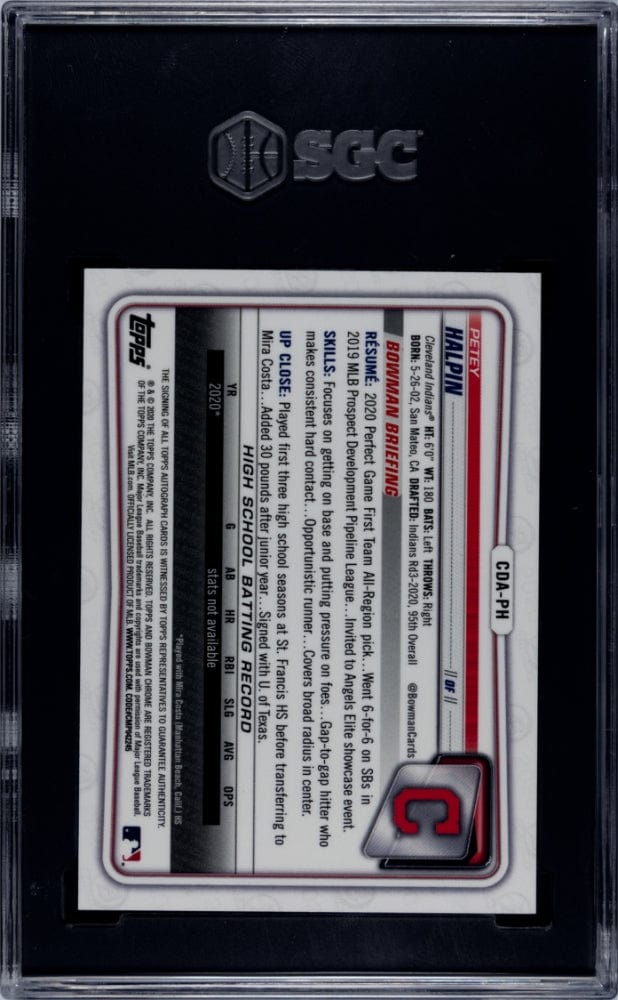 2020 Bowman Chrome Draft Petey Halpin 