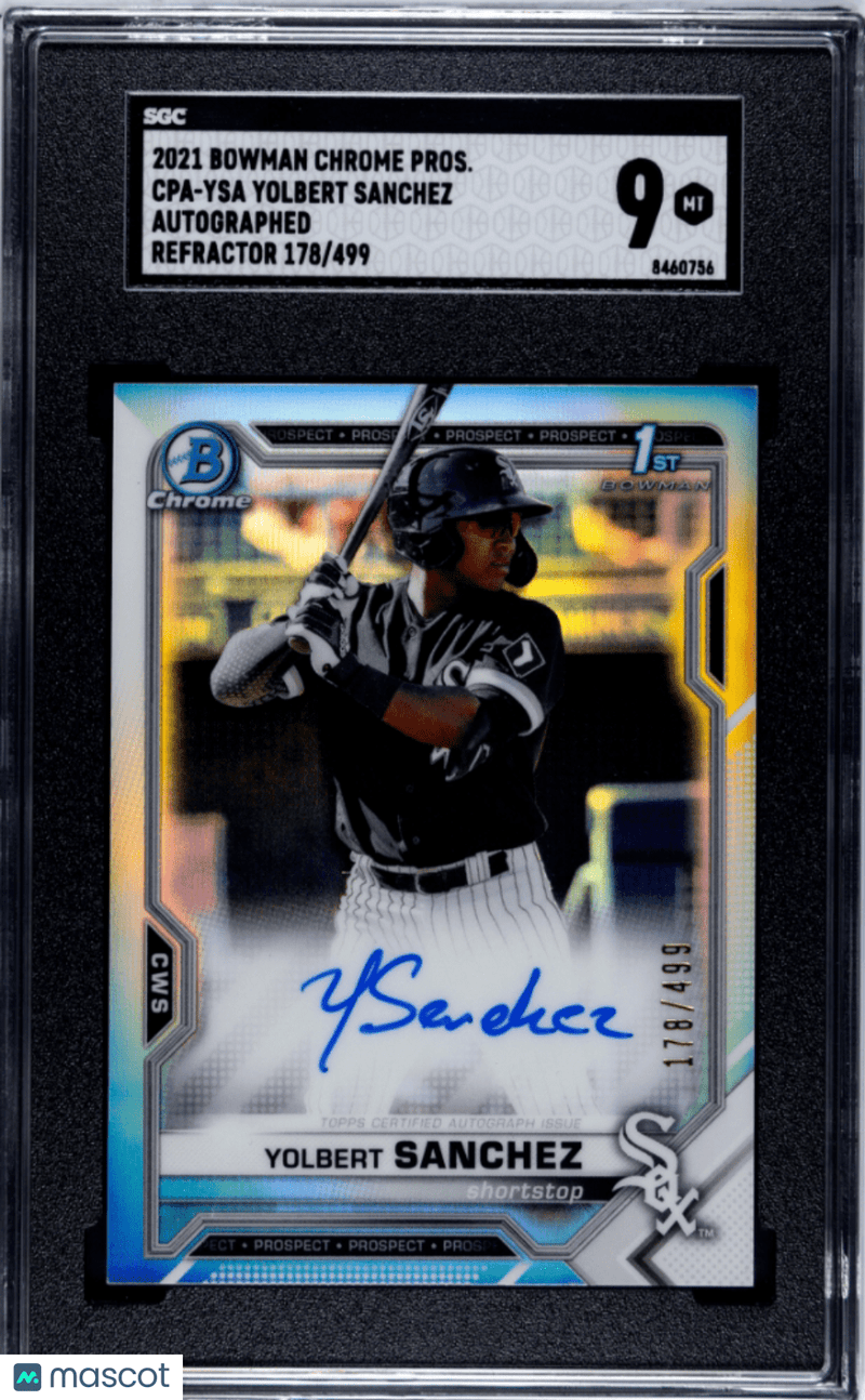 2021 Bowman Chrome 1st - Yolbert Sanchez Autograph /499 