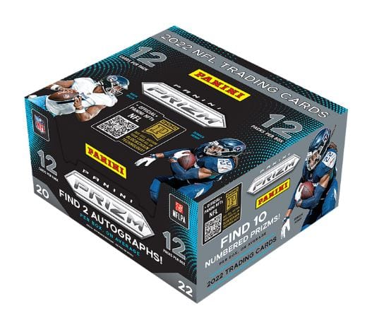 2022 Panini Prizm Football Hobby Box (12 Cards Per Pack, 12 Packs Per Box)