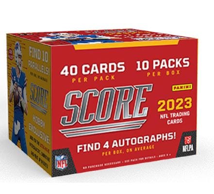 2023 Panini Score Football Hobby Box (40 Cards Per Pack, 10 Packs Per Box)