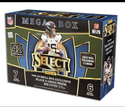 2022 Panini Select Football Mega Box (Exclusive Black And Green Prizm Die-Cuts)
