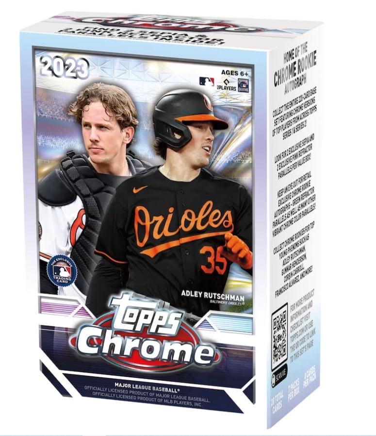 2023 Topps Chrome Baseball Value Box (4 Cards Per Pack, 7 Packs Per Box)