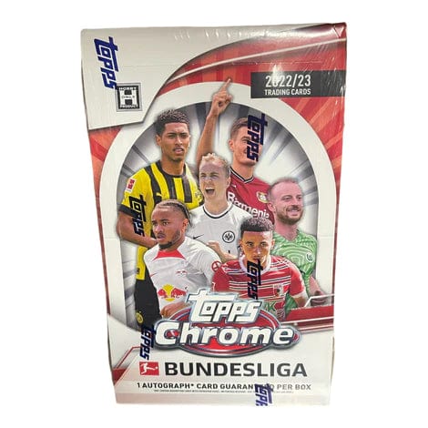 2022-23 Topps Chrome Bundesliga Soccer Hobby Box (4 Cards Per Pack, 20 Packs Per Box)