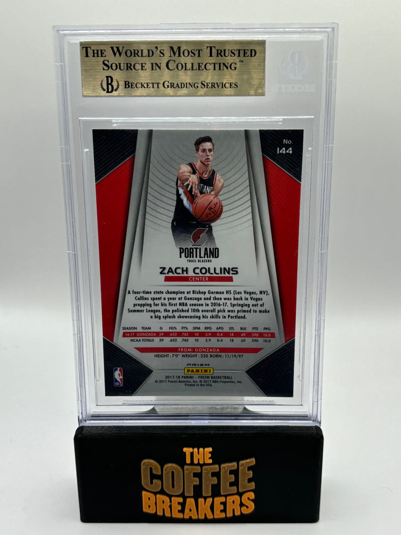2017-18 Panini Prizm Prizms White Sparkle Zach Collins 