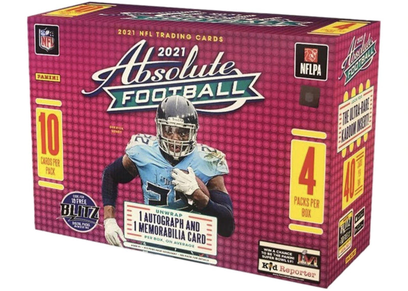 2021 Panini Absolute Football Mega Box (4 packs per box 10 cards per pack)