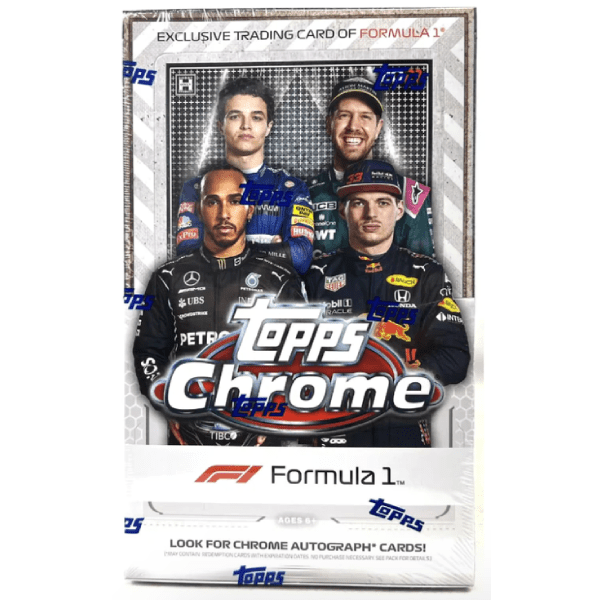 2021 Topps Chrome Formula 1 Racing Hobby Box (18 Pack Per Box, 4 Cards Per Pack)